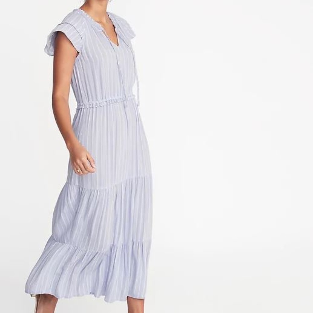 Waist-Defined Crepe Maxi Dress for Women
